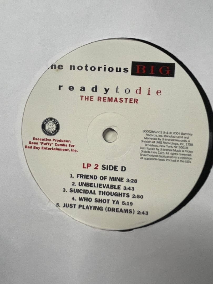 洋楽 Notorious B.I.G.Ready To Die REMASTER LP