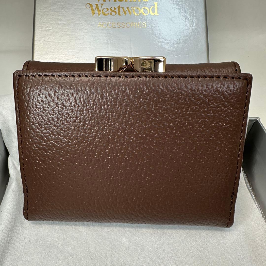 【人気！新品】Vivienne Westwood 3つ折り財布 がま口 ブラウン