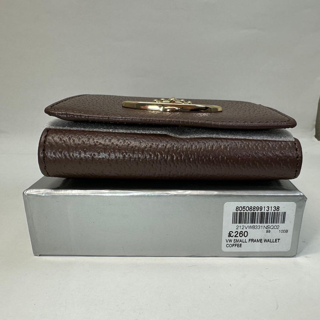 【人気！新品】Vivienne Westwood 3つ折り財布 がま口 ブラウン
