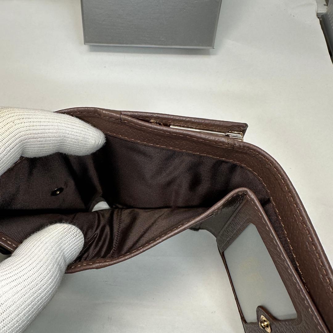 【人気！新品】Vivienne Westwood 3つ折り財布 がま口 ブラウン