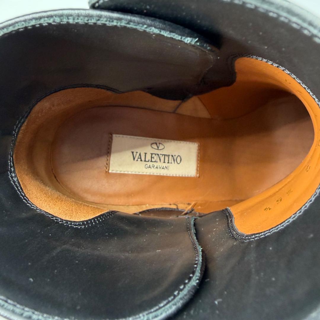18514✨VALENTINO スタッズ付き ベルト ショートブーツ ブラック