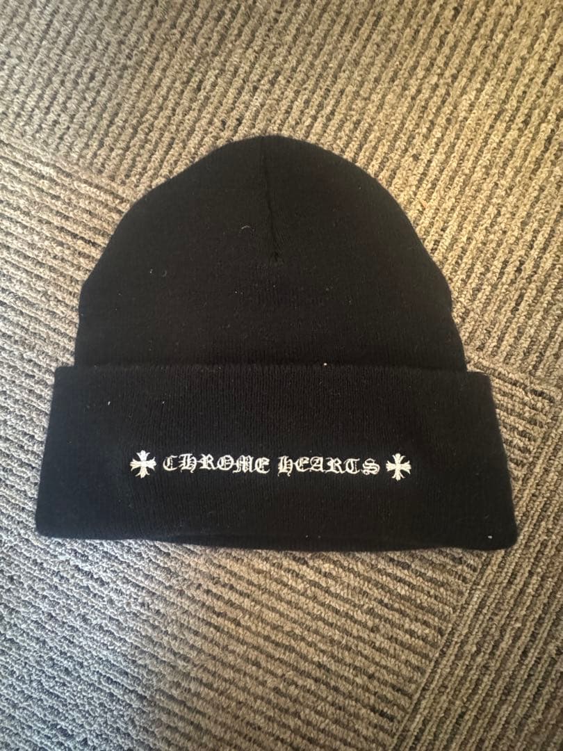 ★*★様 正規品】CHROME HEARTS ニット帽 ビーニー　ブラック