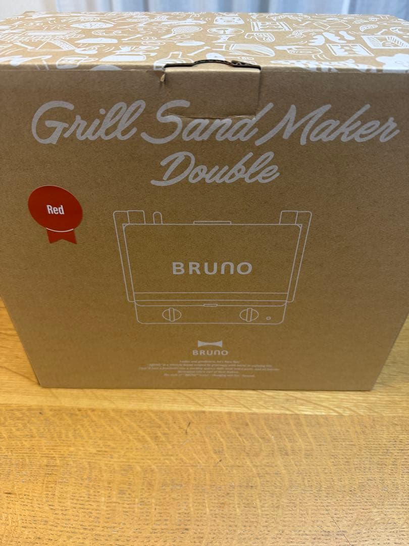 BRUNO グリルサンドメーカー ダブル レッド　BOE084