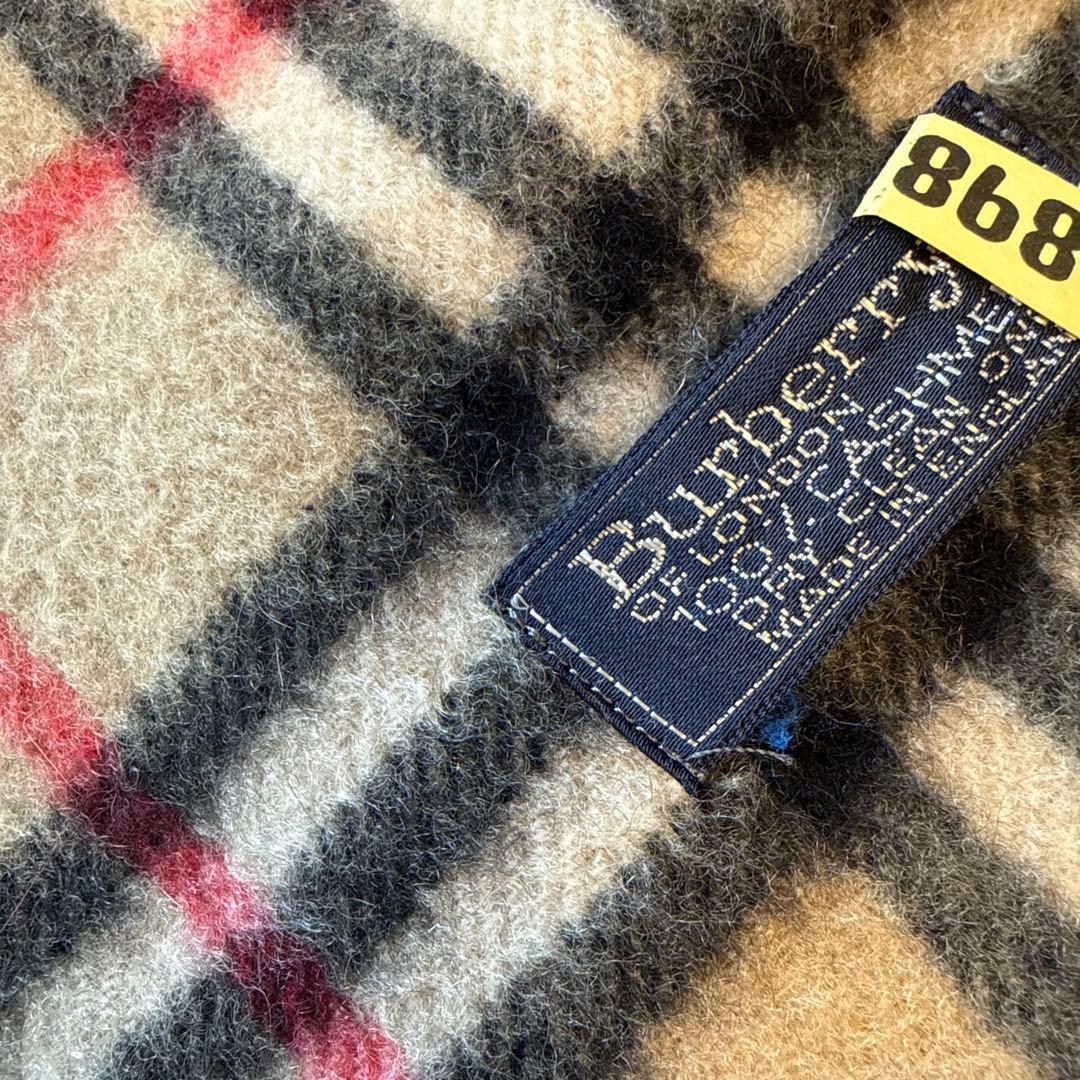 Burberry カシミヤ100% チェックマフラー