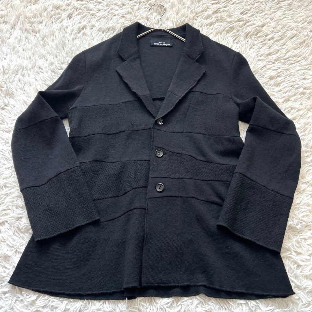 ぽこ　tricot COMMEdesGARCONS　切替ニットジャケット