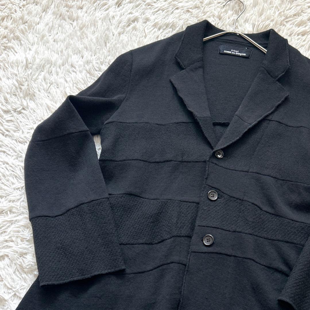 ぽこ　tricot COMMEdesGARCONS　切替ニットジャケット