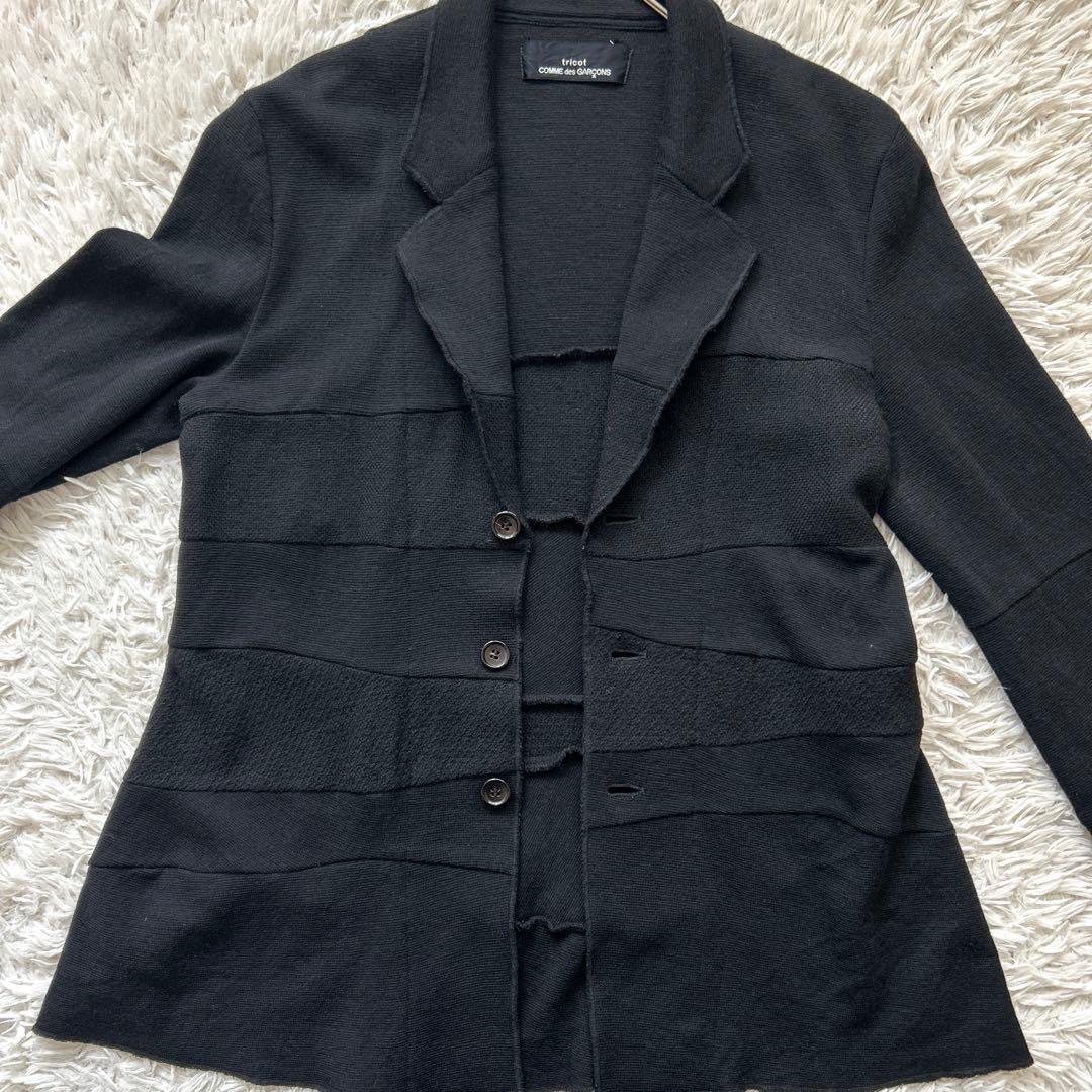 ぽこ　tricot COMMEdesGARCONS　切替ニットジャケット