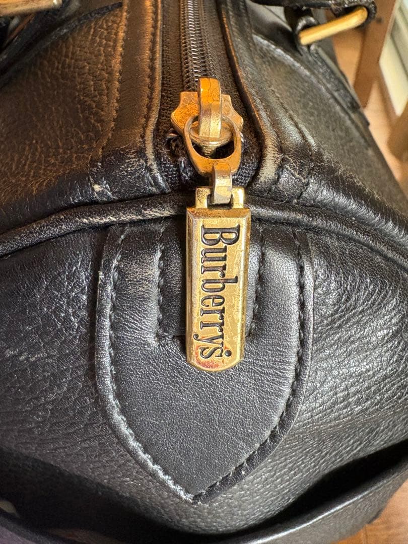 本日限定お値下げ。バーバリー　Burberry ミニボストンバッグ　ビンテージ