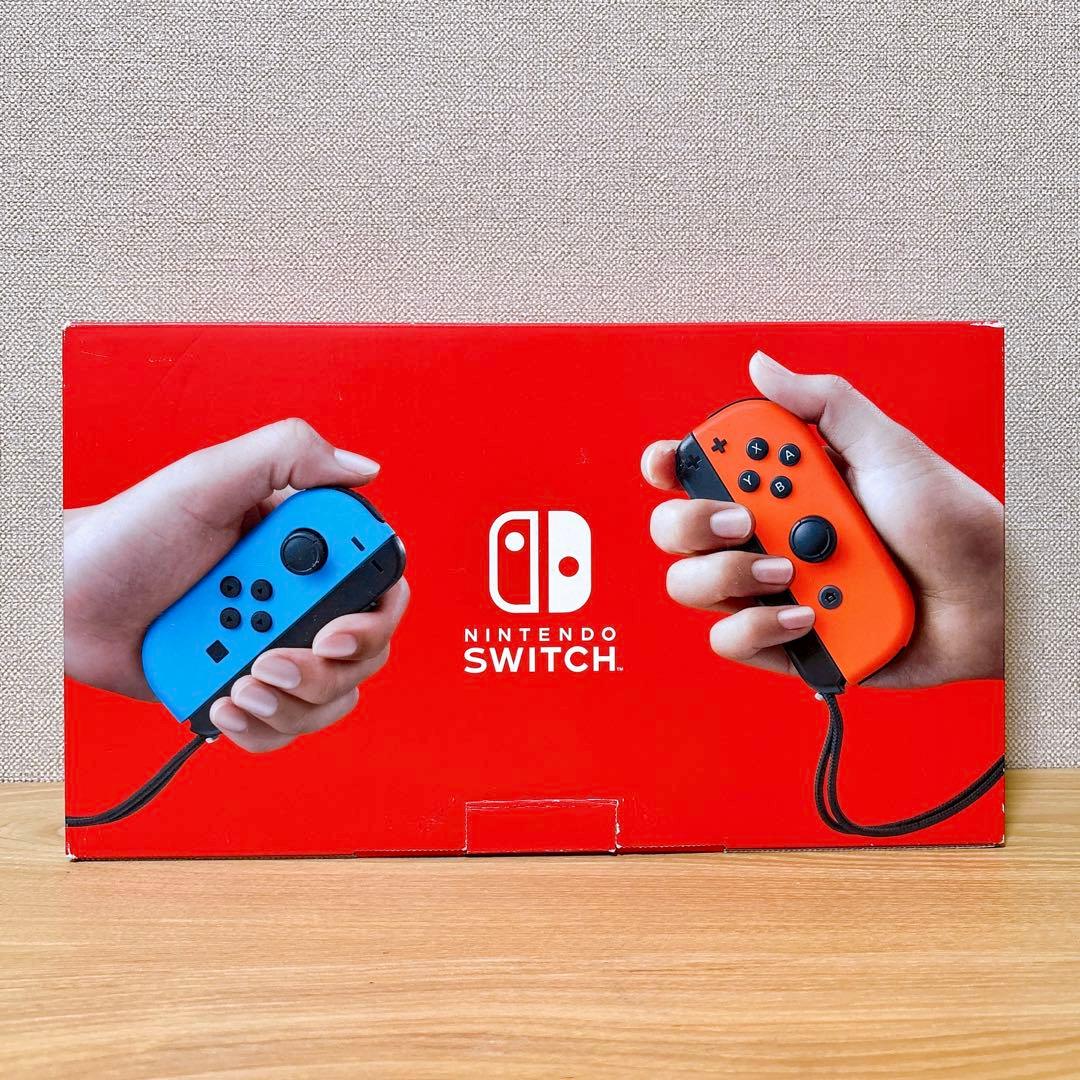 【未使用に近い】 バッテリー強化版 Switch本体 ネオンレッド ネオンブルー