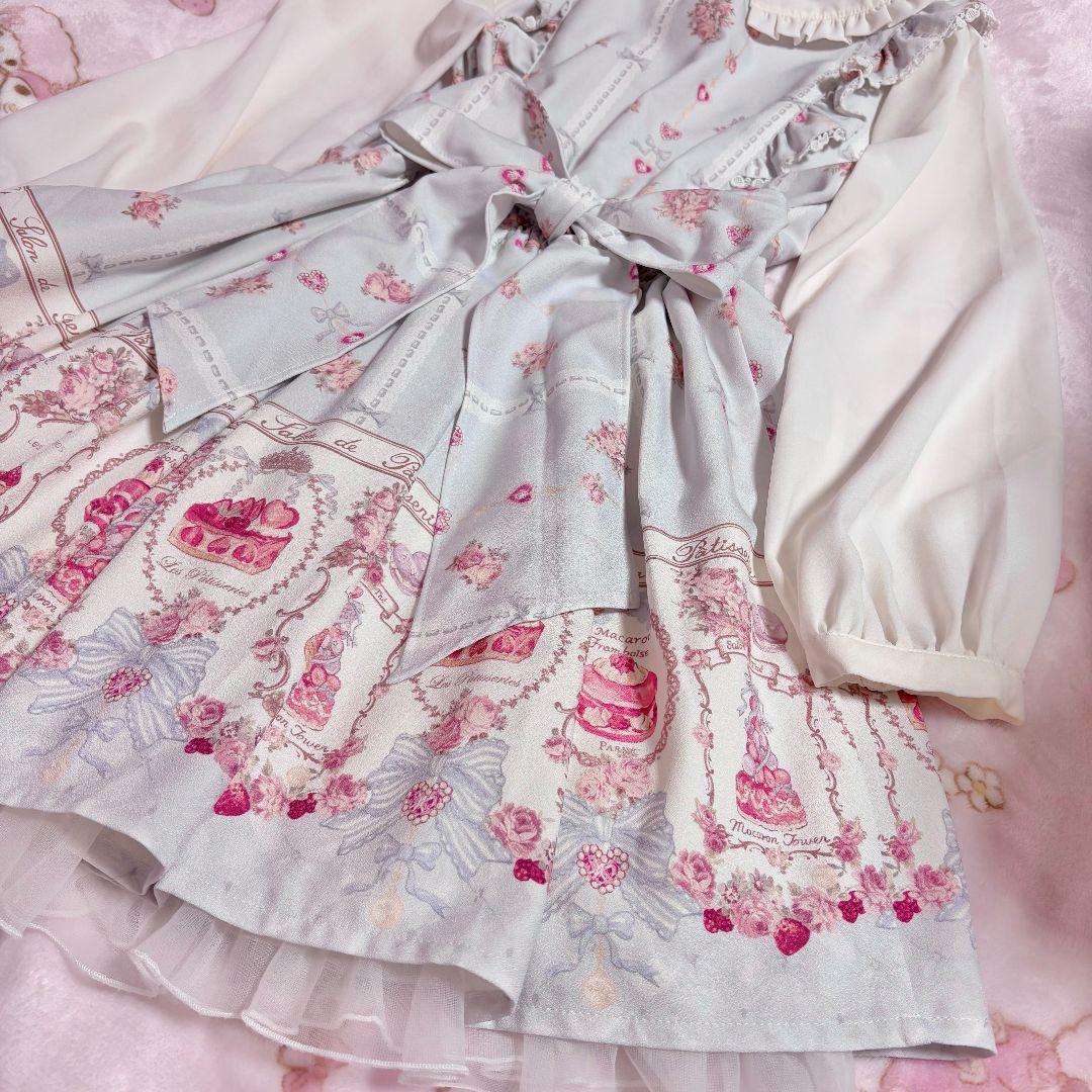 【LIZLISA】 Salon de Patisserie ワンピース ブルー