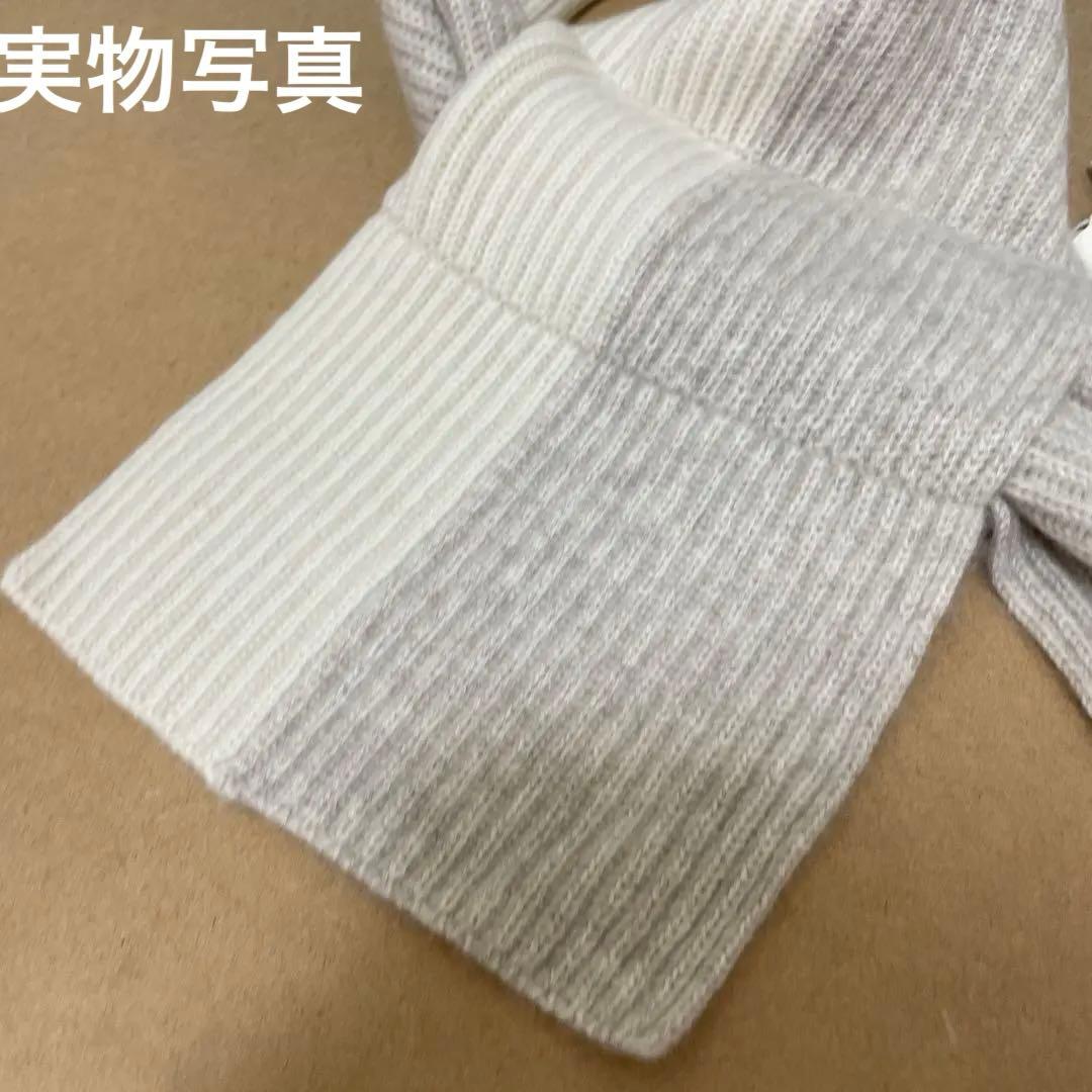 【未使用タグ付】NaturalBasicマフラー グレー 灰 カシミヤ100%