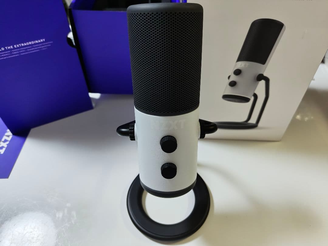 美品 NZXT CAPSULE USBコンデンサーマイク White 白