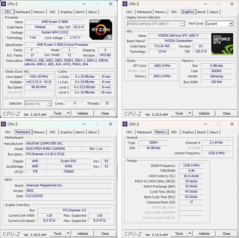 ゲーミングPC/Ryzen5 3600/GTX1660Ti/メモリ16GB