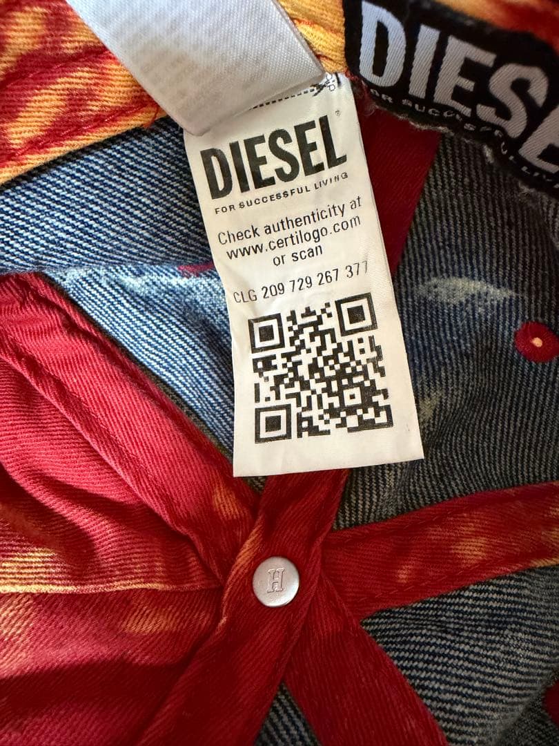 【美品】DIESEL C-Seymon デニムキャップ ロゴ ウォッシュ加工