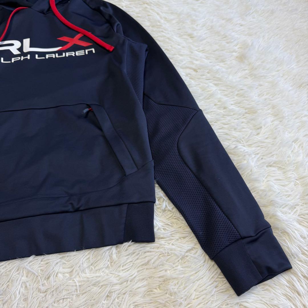 【RLX】美品 パーカー ネイビー ビックロゴ Mサイズ メンズ