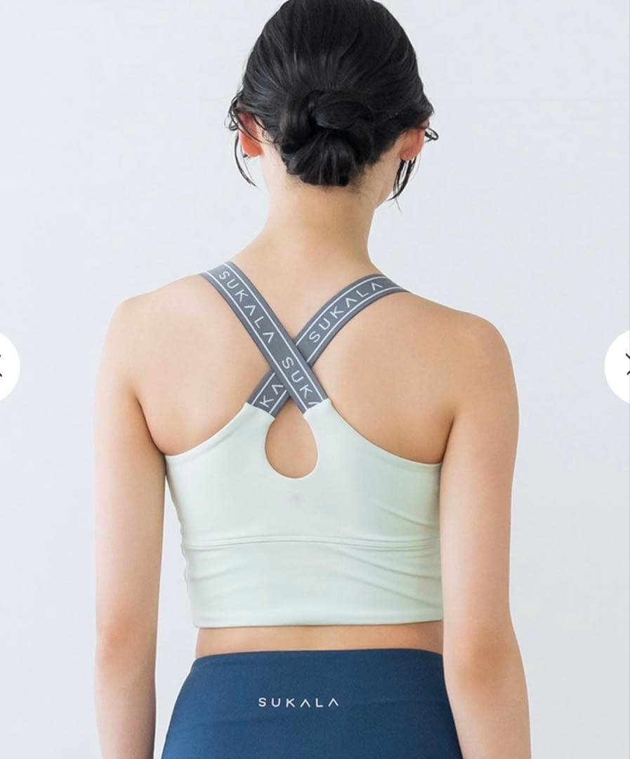 SUKALA バッククロスロゴブラトップ　ライトグリーン　L 新品