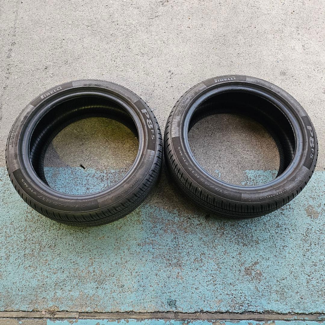 215/45R17 PIRELLI P8 FS TM 2024年製 2本 溝あり