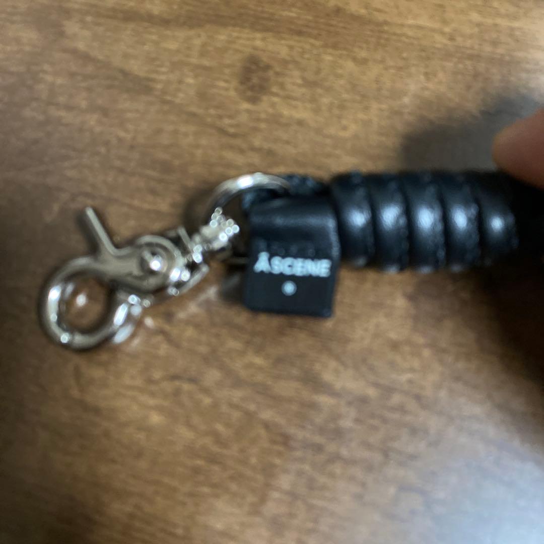 スマホアクセサリー A SCENE Design paracord strap-leather-