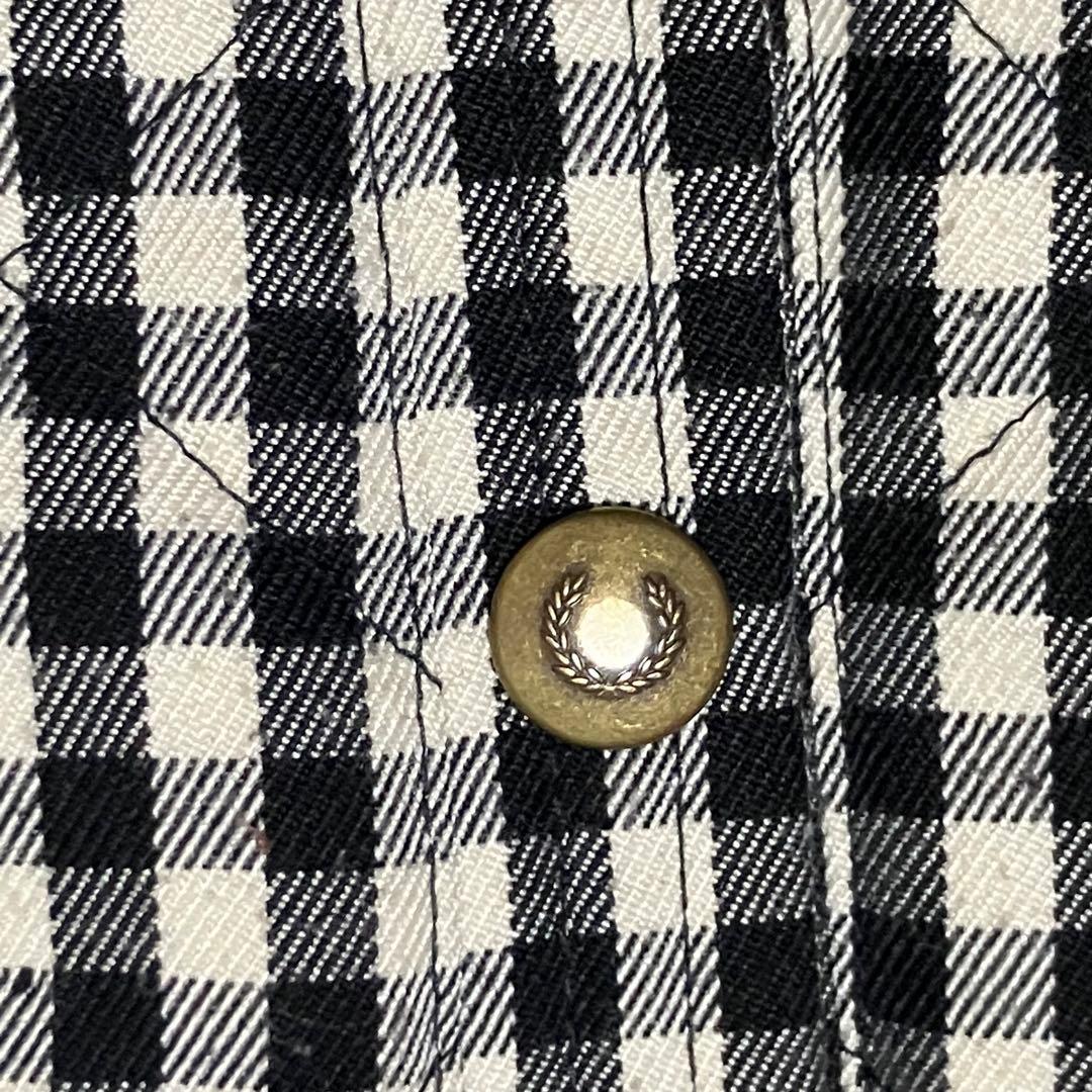 【冬物セット割】フレッドペリーFredPerryリバーシブル中綿ジャケット黒白M
