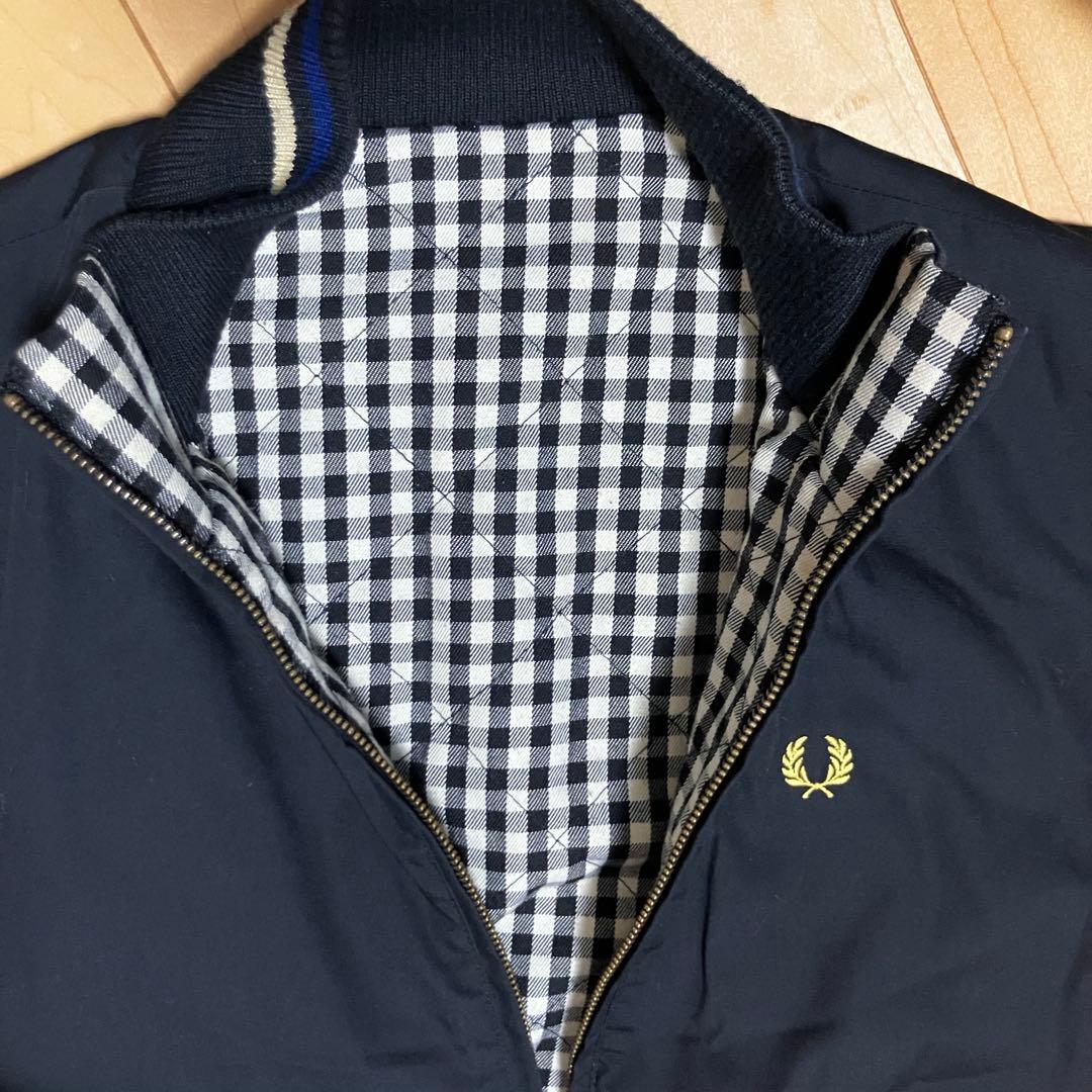 【冬物セット割】フレッドペリーFredPerryリバーシブル中綿ジャケット黒白M