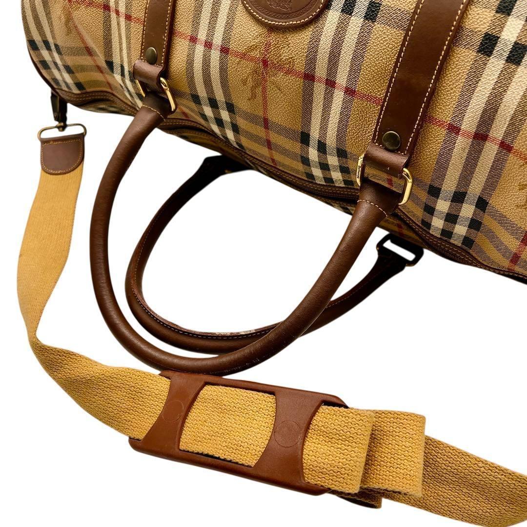 専用　BURBERRY ノバチェック PVC 2way ボストンバッグ 8939