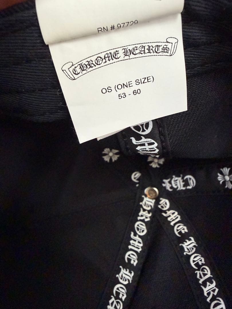 【正規品】超美品　クロムハーツ デニム ベースボール キャップ RS3 クロス