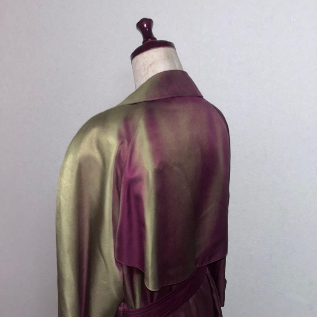 90s Burberry's シルクトレンチコート　玉虫　クラシック