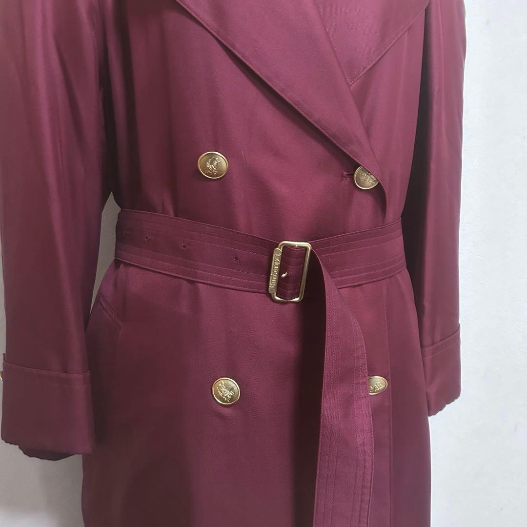 90s Burberry's シルクトレンチコート　玉虫　クラシック