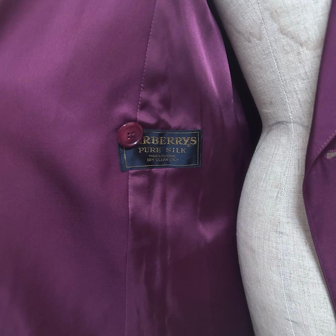 90s Burberry's シルクトレンチコート　玉虫　クラシック