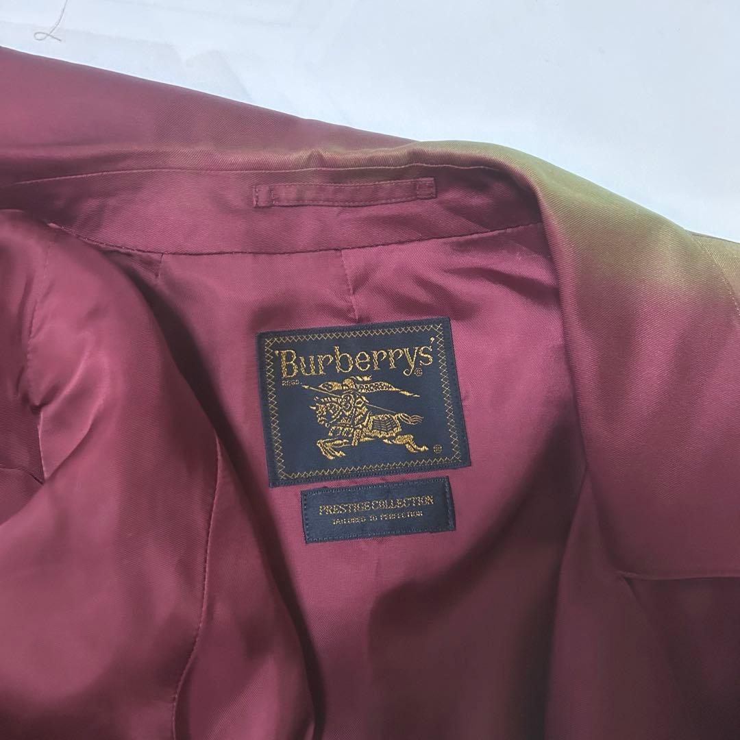 90s Burberry's シルクトレンチコート　玉虫　クラシック