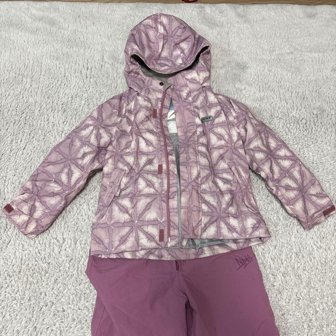 【美品】NIMA ニマ スキーウェア スノーボード 上下セット 女の子 120