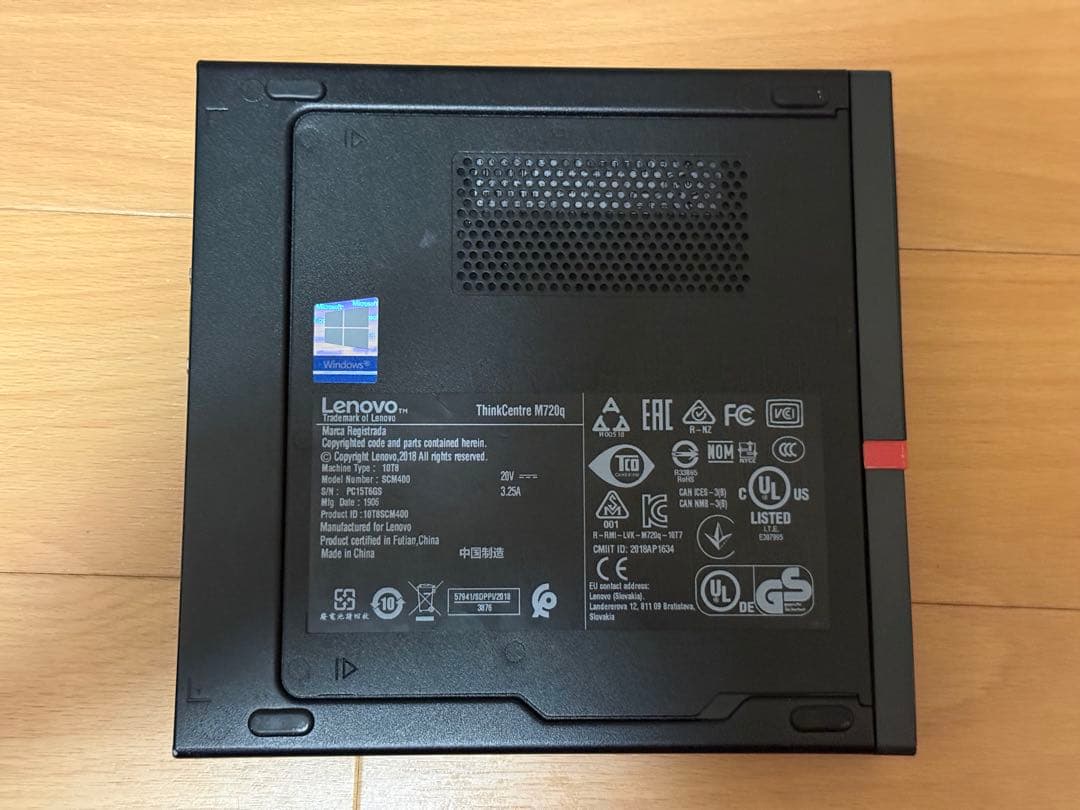 Windowsデスクトップ Lenovo ThinkCentre M720q tiny i5-8400T