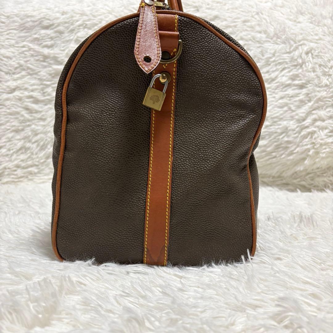 美品★Mulberry ボストンバッグ 2way カデナ 鍵 ロゴプレート　茶色