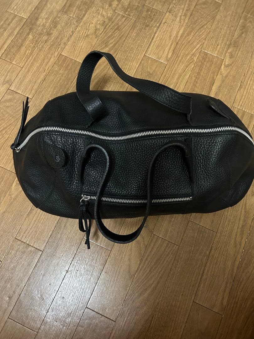 bill amberg 黒 レザー　ボストンバッグ
