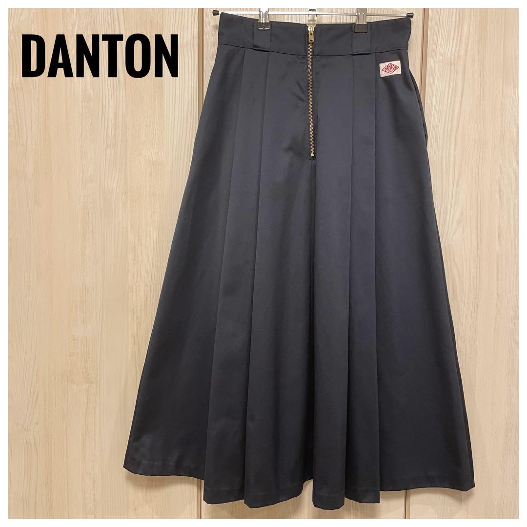 【中古】DANTON ネイビー フレアスカート36