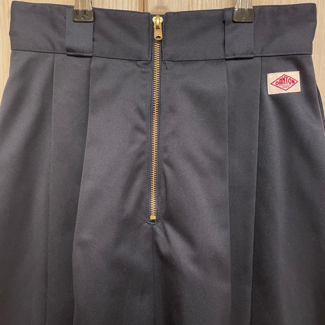 【中古】DANTON ネイビー フレアスカート36