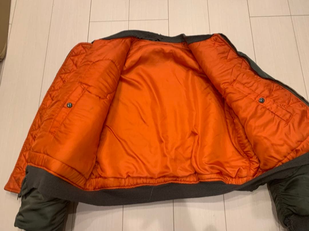 60s MA-1 ジャケット　実物　XL ビンテージワッペン付き