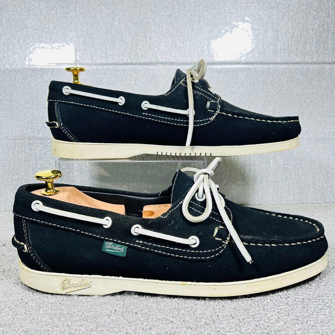 Paraboot パラブーツ ✨スエード デッキシューズ ブラック 26