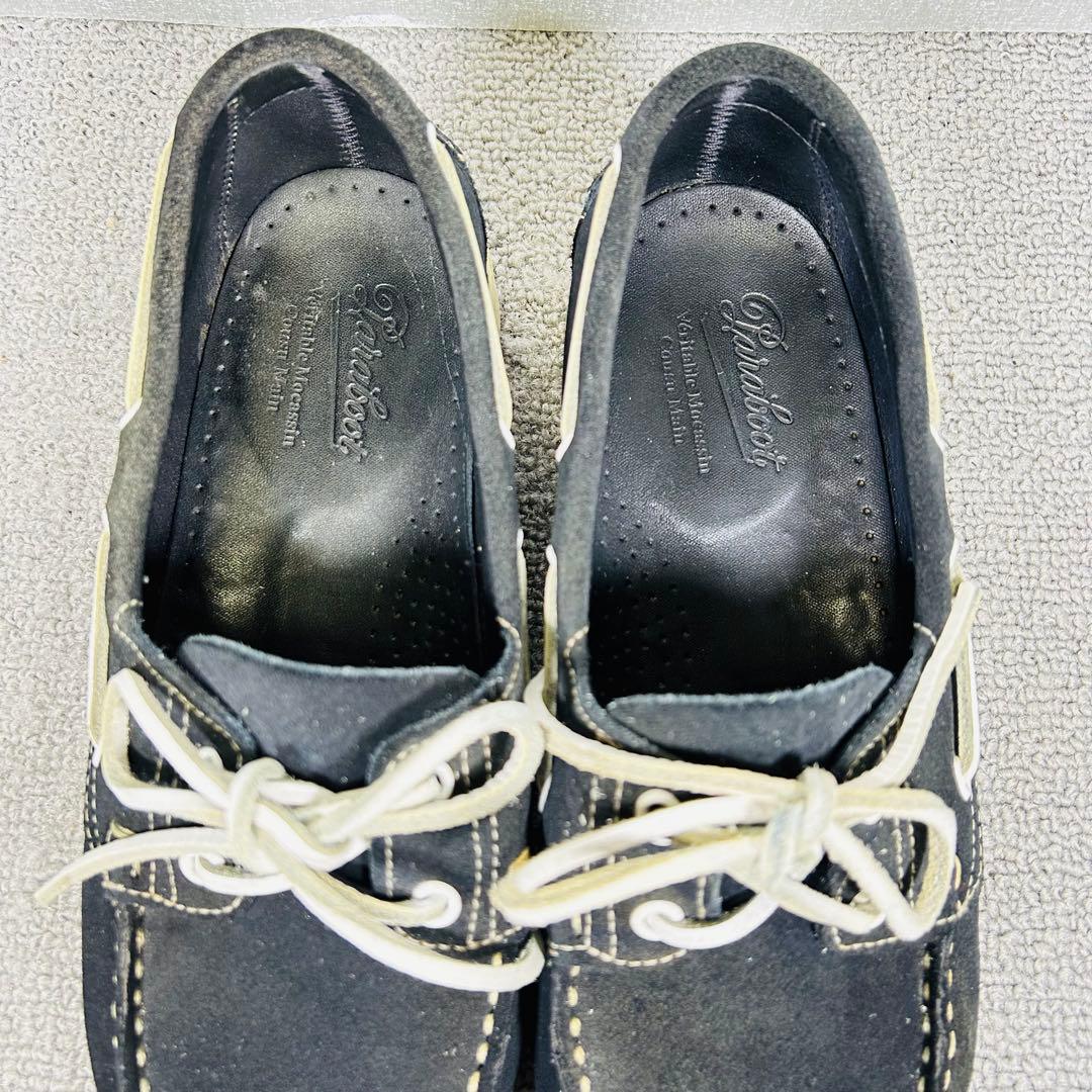 Paraboot パラブーツ ✨スエード デッキシューズ ブラック 26