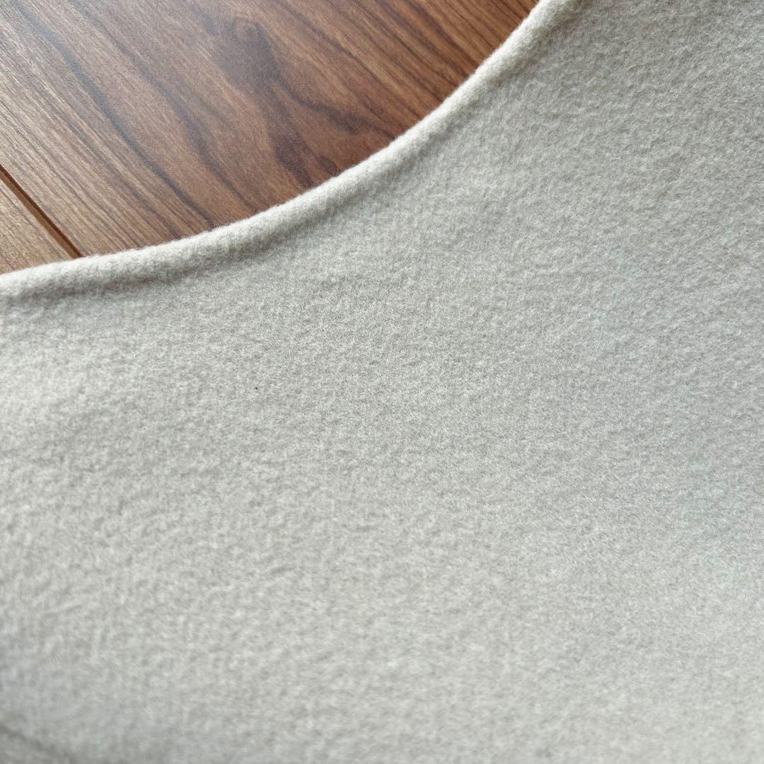 【NOBLE】リバーノーカラーコート 38 M ロングコート スリット
