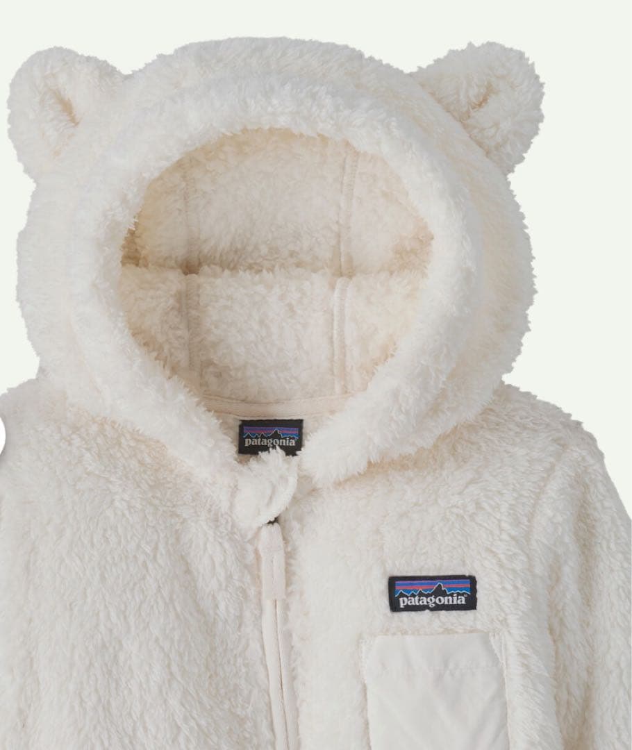 美品　Patagonia ベビー フリーススーツ Birch White