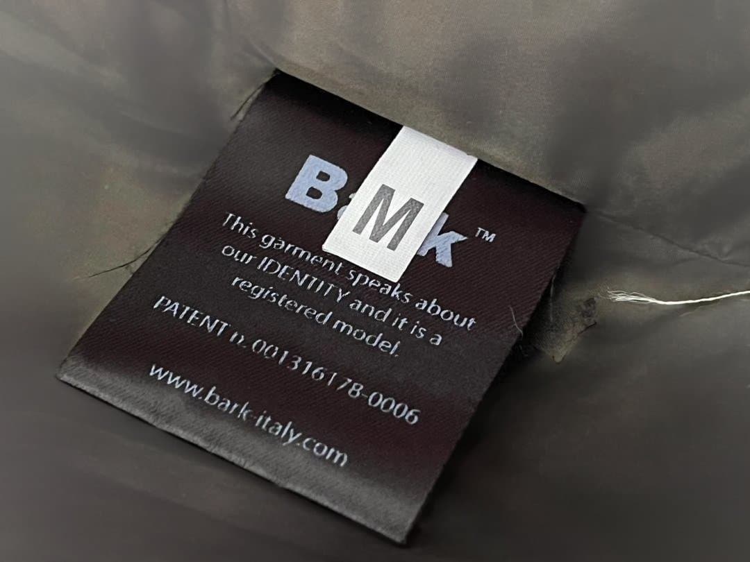 ◆BARK フード付きニットダッフルコート チェック ベージュ系 Mサイズ