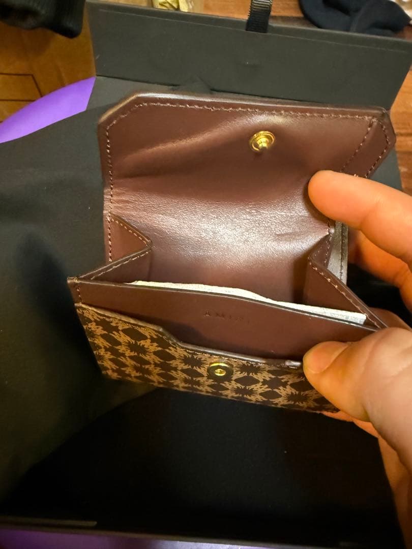 AMIRI 二つ折り財布 ブラウン
