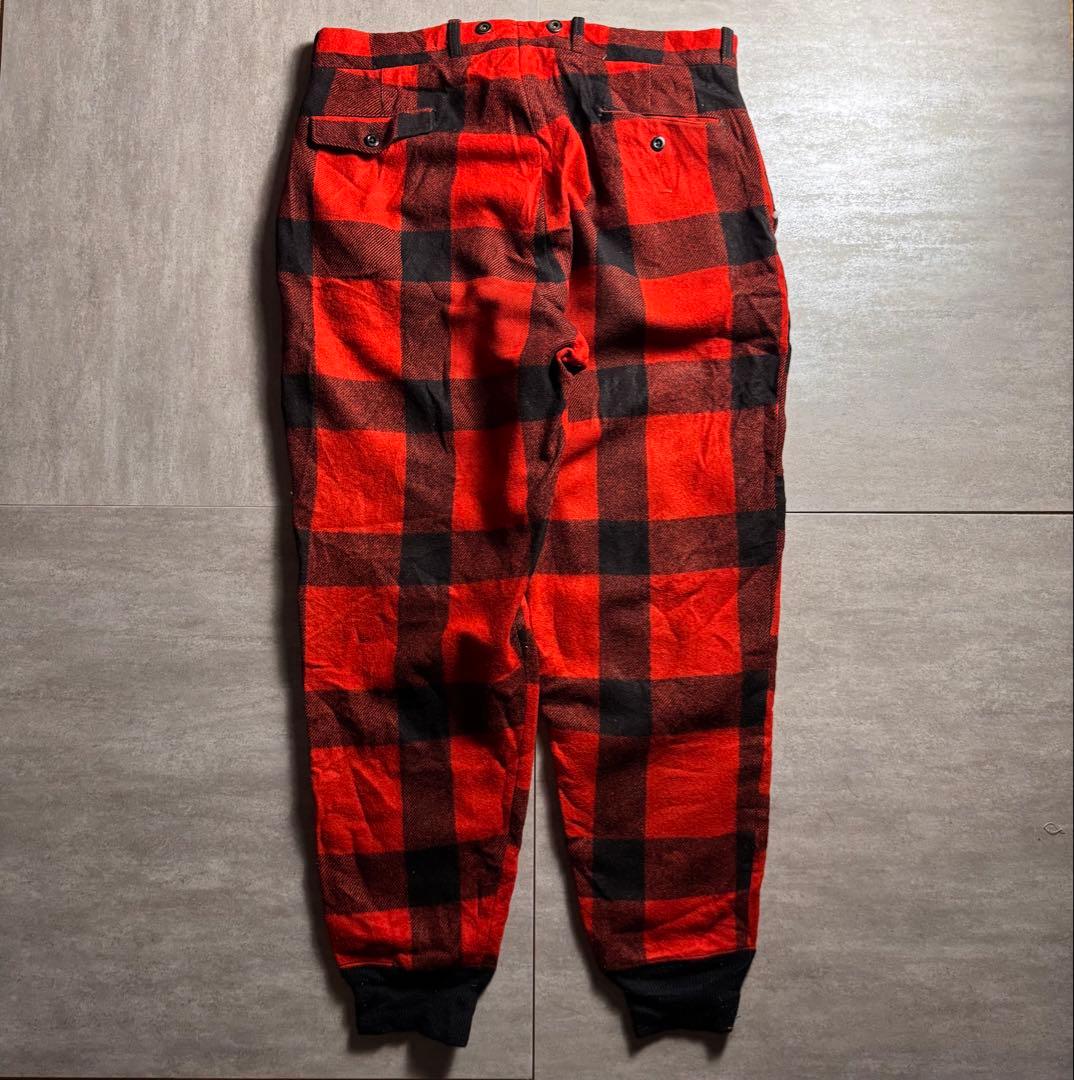 希少【50’s】Woolrich チェック柄　ウールパンツ　厚手　サイズ38