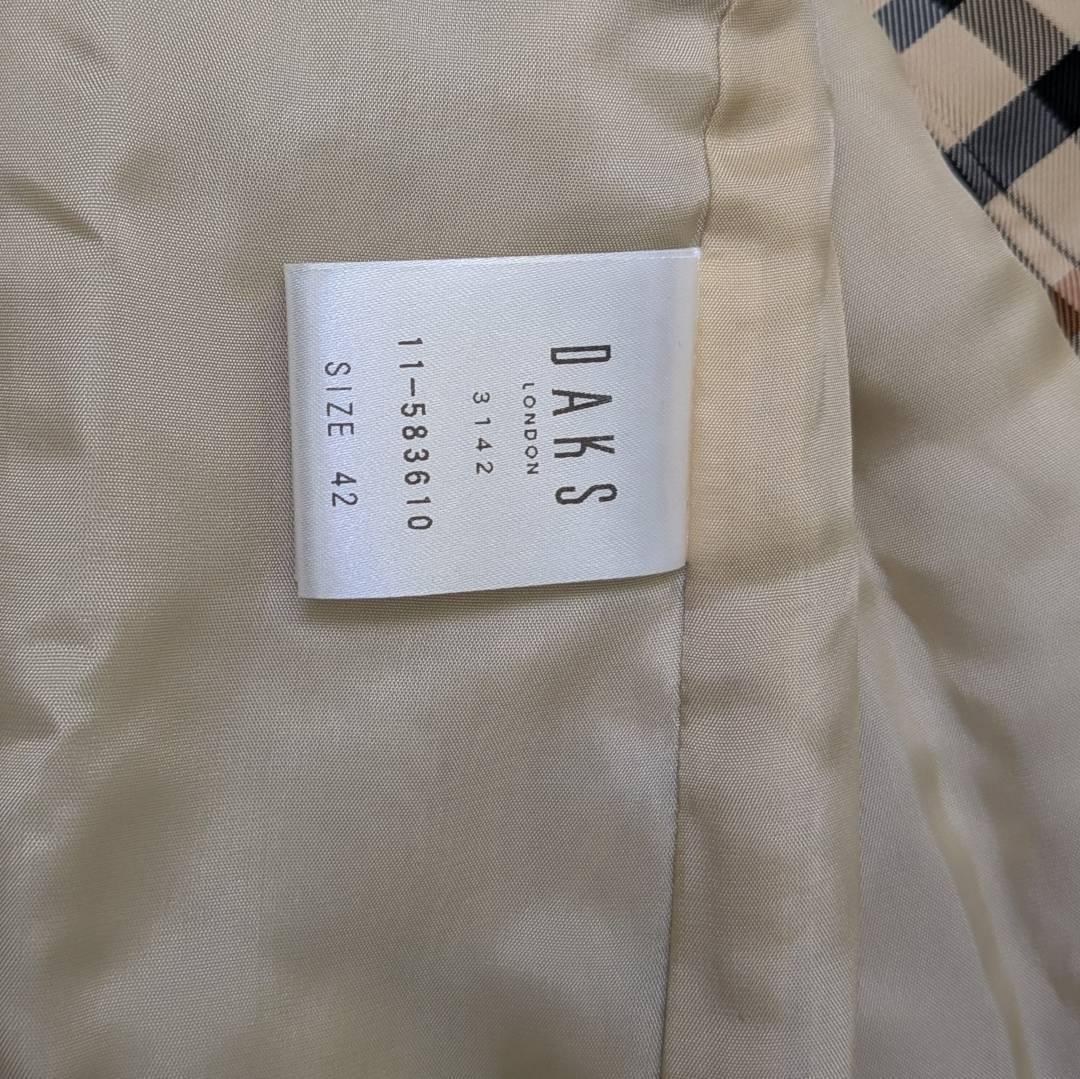 DAKS ダックス トレンチコート ベージュ系 ライナー付 ４２サイズ
