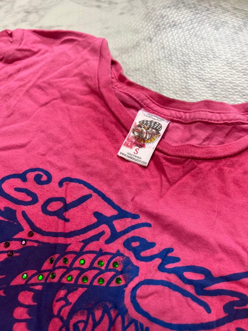 Ed Hardy ピンク Tシャツ