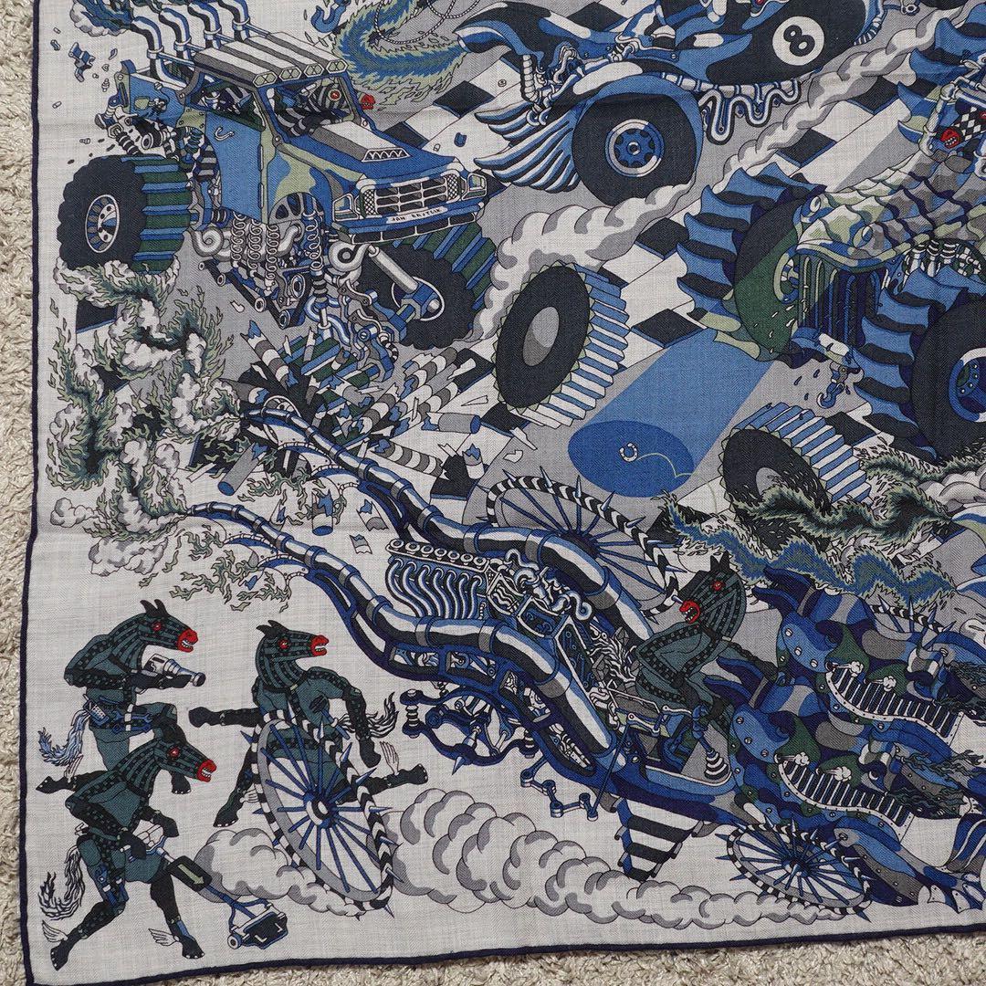 極美品 HERMES スカーフ Les As du Volant scarf
