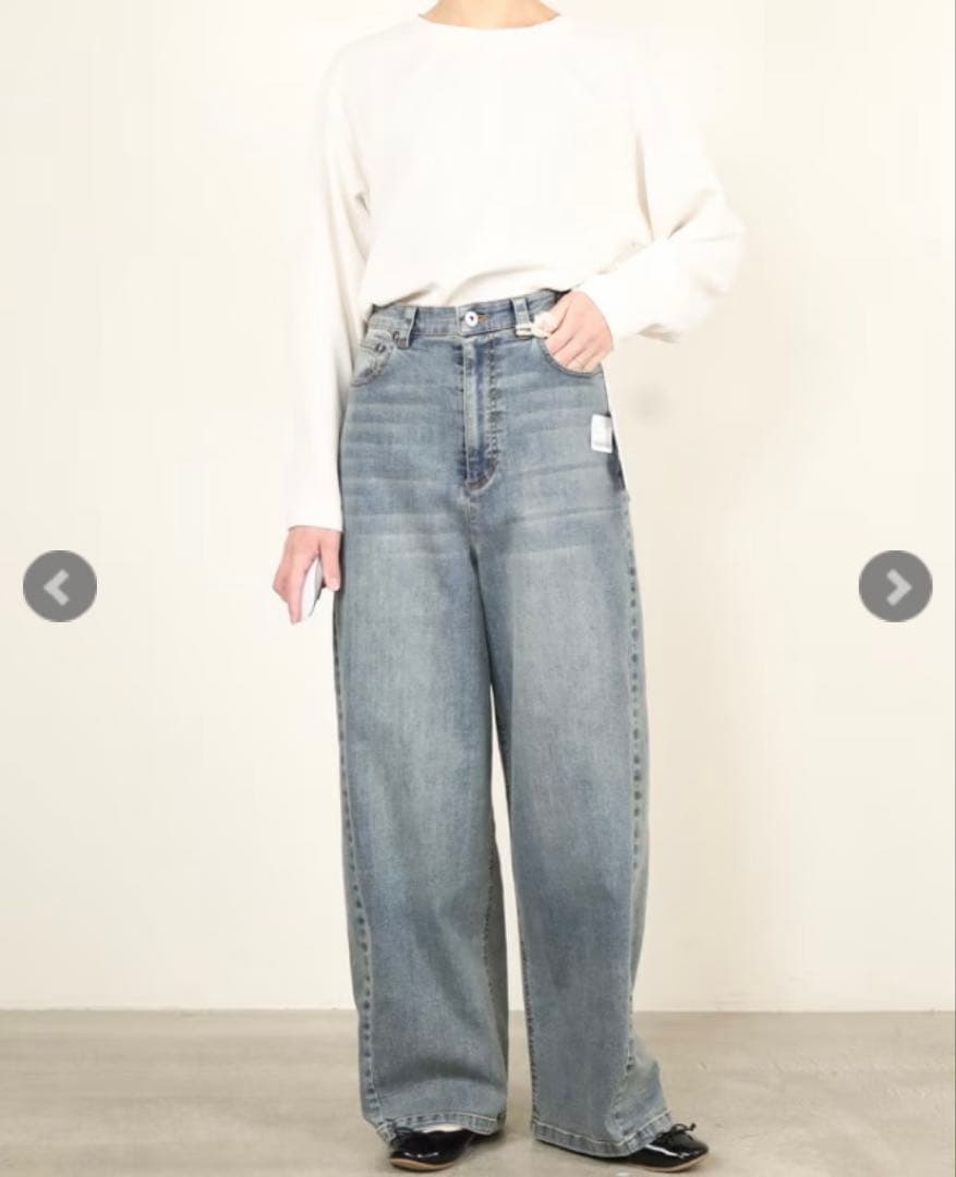 完売品✨ ayane アヤン バレルレッグデニムパンツ　ワイドパンツ　サイズ38