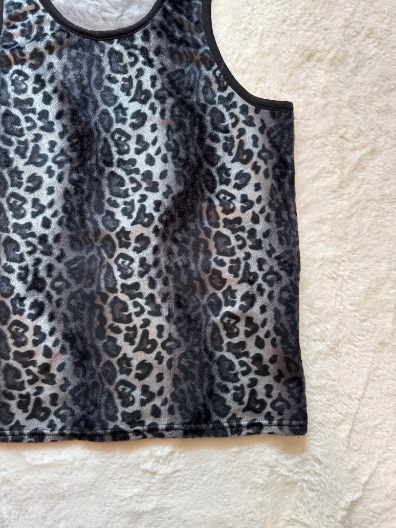 トップス unknown leopard tank top