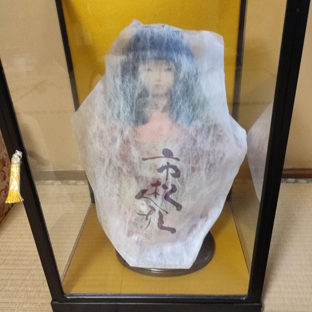 海*名様 市松人形　正絹仕上げ　ガラスケース付